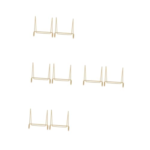 DOITOOL 8 Stck. Goldfarbene Metall Ständer Stabile Book und Tellerhalter Dekorative Halterung für Bilderrahmen Fotos Platten Bücher mit Sicherer Rutschfester Basis und Modernem Design von DOITOOL