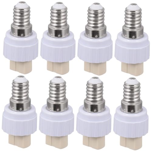 DOITOOL 8 Stk E14 Bis G9 Lampenfassung Lichtkonverter Von E14 Auf G9 Glühbirnenhalterkonverter Lampenkonverter E14 Zu G9 Sockel Converter E14 Zu G9 Converter Weiß Metall Keramik Lampenkopf von DOITOOL