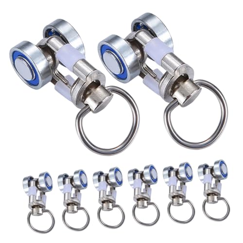 DOITOOL 8 Stück Metall Gardinenrollen für Vorhangschienen Stabile Geräuschlose Vorhanggleiter mit Langlebigem Kugellagerersatz Reibungslose Verschleißfeste Schienenrollen für Einfache von DOITOOL