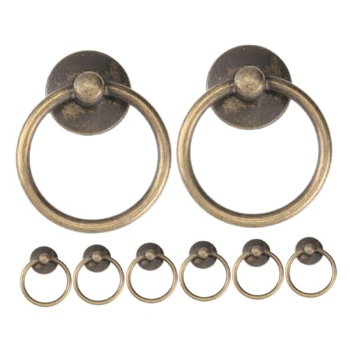 DOITOOL 8 Stück Ringschubladengriff Möbelgriffe für Kommode Schrank zieht Ring Ersatz für Möbelschubladen Retro-Schubladengriffe Vintage Küche zieht Ringe ziehen Zinklegierung Hellbraun DOITOOL 8 Stück Ringschubladengriff Möbelgriffe für Kommode Schrank zieht Ring Ersatz für Möbelschubladen Retro-Schubladengriffe Vintage Küche zieht Ringe ziehen Zinklegierung Hellbraun von DOITOOL