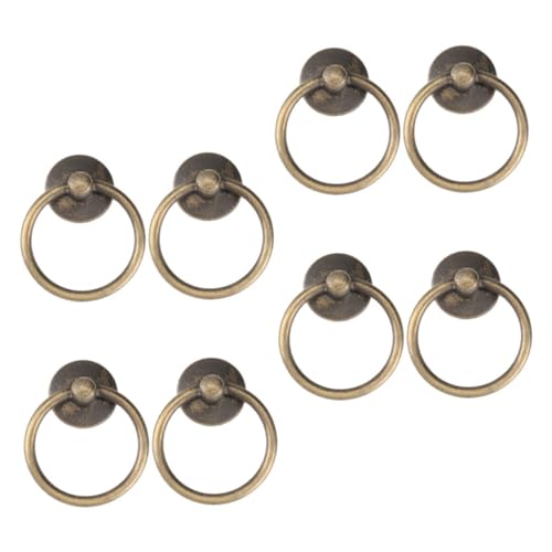 DOITOOL 8 Stück Teiliges Antike Ring Ziehgriffe Metall für Schubladen Kommoden und Küchenschränke Vintage Möbelgriffe mit Ergonomischem Design und Kratzfester Oberfläche von DOITOOL