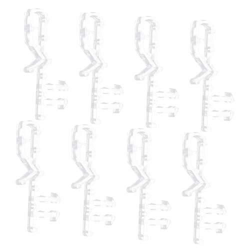DOITOOL 8 Stück Teiliges Transparente Verschleißfeste Vorhang Klemmhalter für Lamellenjalousien Einfache Montage Langlebige Fensterdekoration für Wohnzimmer Büro und Geschäft von DOITOOL