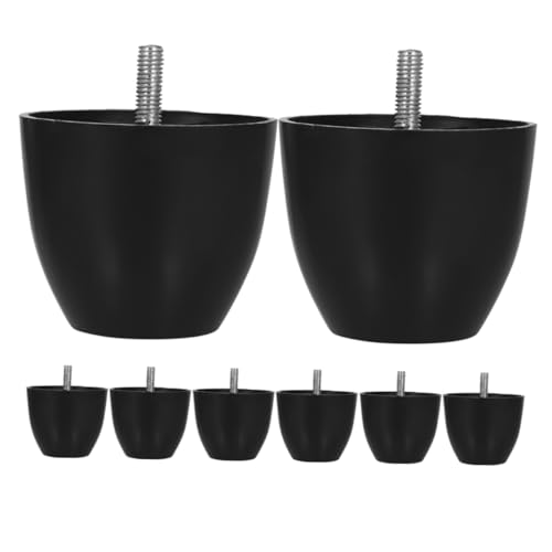DOITOOL 8 Stück Teiliges Verstellbare Kunststoff Möbelfüße Runde Sofa und Stuhlbeine Stabile Ersatz Fußstützen für Unebene Böden Langlebig und Formbeständig Geeignet für Möbel und von DOITOOL