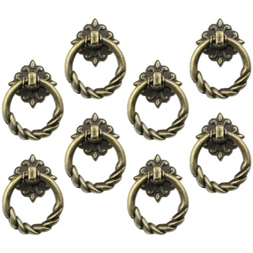 DOITOOL 8 Stück Vintage Schrankgriffe Retro Metallpulls für Möbel Küchenschränke Badezimmer Ergonomisches Design Einfache Installation Langlebig und von DOITOOL