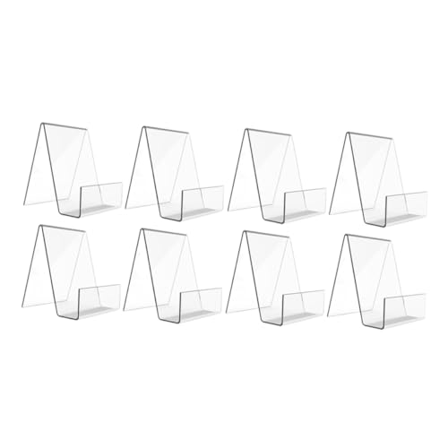 DOITOOL 8 Stück Visitenkartenständer Zeitschriftenregal Visitenkartenartikelstand kleiner Buchständer Tabletop Display Rack Multifunktionales Lesestand Look -Buchhandel Acryl Transparent von DOITOOL