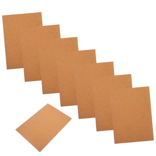 DOITOOL 8 Stück selbstklebende Korkplatte Kork schälen und aufkleben selbstklebender Kork Korkplatte abziehen und aufkleben selbstklebende Tafel Braun von DOITOOL