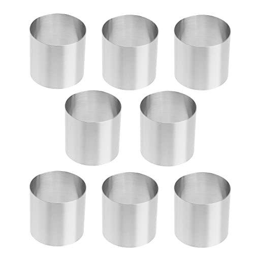 DOITOOL 8stücke Mini Runde Mousse Kuchen Formen Biscuit Backform Runde Tortenring Backzubehör Für Desserts Muffins Und Törtchen DIY Backprojekte von DOITOOL