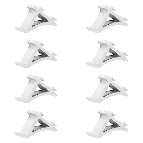 DOITOOL 8 x Kühlschrank- -Clips, Regalstütze, Halterung für Kühlschrank, Kühler, Gefrierschrank (Aluminium, Größe 6) von DOITOOL