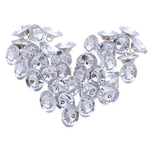 DOITOOL 80 Stück Teiliges Strass Kristallknopf- Runde Polsterknöpfe aus Langlebigem Verblassungsresistentem Material für Sofa Tufting Kopfteil und DIY Möbeldekoration im Wohnzimmer von DOITOOL