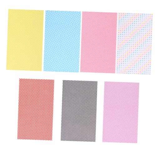 DOITOOL 9 Stück Teiliges Bedrucktes Kunstleder mit Regenbogen Punktmuster für Diy Haarbänder Taschen und Handwerk Langlebig und Farbenfroh für Kreative Projekte von DOITOOL