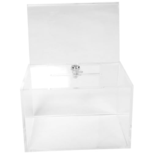 DOITOOL Abschließbare Wandbriefkasten aus Transparent Wahlurne Spendenbox mit Schlüssel für Meinungs und Feedbacksammlung Langlebig und Einfach zu Montieren von DOITOOL
