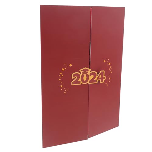 DOITOOL Abschlussnachricht Zeichenbuch für den Abschluss Autogramm abschluss gästebuch Abschluss-Gästebuch-Schild Grad Zeichenbuch Abschlussbücher für Gäste Papier rot von DOITOOL