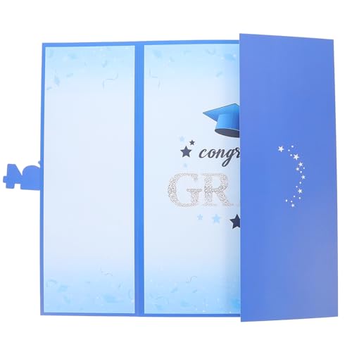 DOITOOL Abschlussnachricht Zeichenbuch für den Abschluss Autogrammbuch Party Gästebuch für Grad Farbiges Gästebuch Abschluss-Gästebuch-Schild Abschlussfeier Papier Blue von DOITOOL