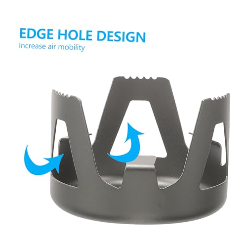 DOITOOL Aluminiumlegierung Camping Kocher Ständer mit Windschutz Stabiler Outdoor Halterung für Spiritusherd Tragbarer Topfständer für Wandern Picknick und Survival von DOITOOL