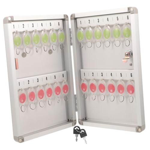 DOITOOL Aluminiumlegierung Schlüsselbox Plätze Wandmontage Schlüssel Organizer Sicherheitsschloss Abschließbar Robust für Büro Hotel Immobilienverwaltung von DOITOOL