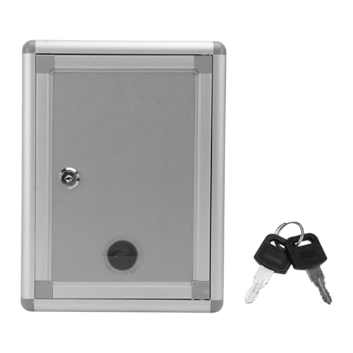 DOITOOL Anregungsbox mit Schloss- Spenden- Box- Sammlungsfeld- Wahlkasten- Schlüssel- Drop- Box- Postfach- Sammlungsfeld Aluminium- Mail- Aufbewahrungsbox Oder Home Office- Business- Paketbox von DOITOOL