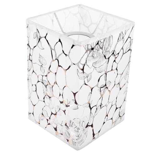 DOITOOL Anti glare Lampenschirm aus Stoff und Eisen Quadratischer Lampenschirm für Stehlampe Bedruckter Indoor Light Cover Einfacher Einbau Dekorativ für Hotel und Wohnzimmer von DOITOOL