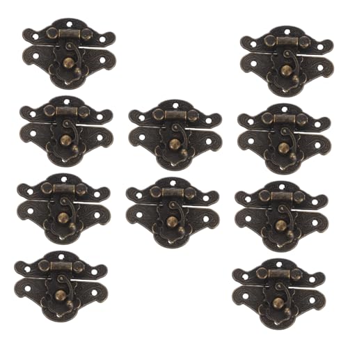 DOITOOL Antike Zinklegierung Kastenschloss mit Scharnier Dekorativer Verschluss für Schmuck Holzkisten Langlebig Geräuschlos Vielseitig für Schmuckkästen und Werkzeugkisten DOITOOL Antike Zinklegierung Kastenschloss mit Scharnier Dekorativer Verschluss für Schmuck Holzkisten Langlebig Geräuschlos Vielseitig für Schmuckkästen und Werkzeugkisten von DOITOOL