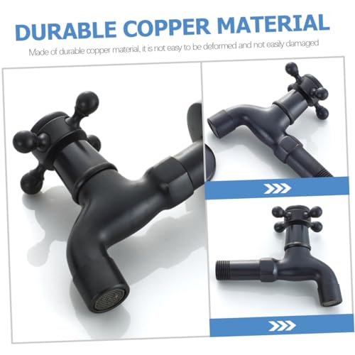 DOITOOL Antiker Wand wasserhahn aus Langlebigem Kupfer mit Einfacher Bedienung Schwarzer Antikoptik Retro Design Geeignet als Outdoor Waschmaschinenarmatur Praktische und Robuste DOITOOL Antiker Wand wasserhahn aus Langlebigem Kupfer mit Einfacher Bedienung Schwarzer Antikoptik Retro Design Geeignet als Outdoor Waschmaschinenarmatur Praktische und Robuste von DOITOOL