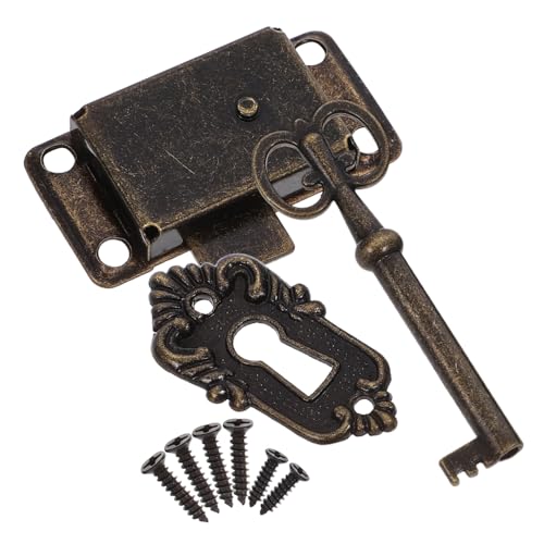 DOITOOL Schlosskasten Im Antiken Stil 1 Satz Schubladenkasten Mit Schloss Schrankschloss-set Mit Schlüssel Für Vintage-möbel von DOITOOL