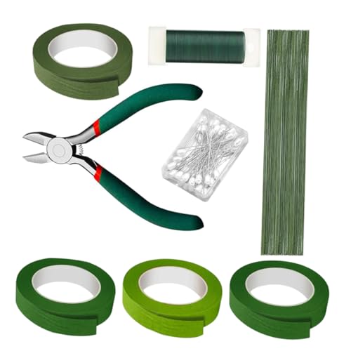 DOITOOL Arrangement Werkzeug Grünem Blumenband Blumenstieldraht Anstecknadel und Drahtschneider Vielseitiges DIY Blumenstrauß Verpackungszubehör für Anfänger und Profis für Hochzeiten und DOITOOL Arrangement Werkzeug Grünem Blumenband Blumenstieldraht Anstecknadel und Drahtschneider Vielseitiges DIY Blumenstrauß Verpackungszubehör für Anfänger und Profis für Hochzeiten und von DOITOOL