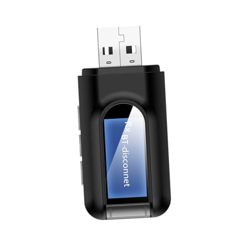 DOITOOL Audio Adapter Mit LCD Display Empfänger Sender Aux USB Dongle Für Fernseher PC Auto Drahtloses Audio Streaming Schwarz von DOITOOL