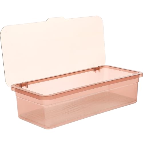 DOITOOL Besteck-Organizer, platzsparender Besteck-Organizer, Essstäbchen-Abfluss-Aufbewahrungsbox, Besteckkasten mit Deckel, Bestecktabletts, Küchenbedarf-Organizer für Besteck (rot) von DOITOOL