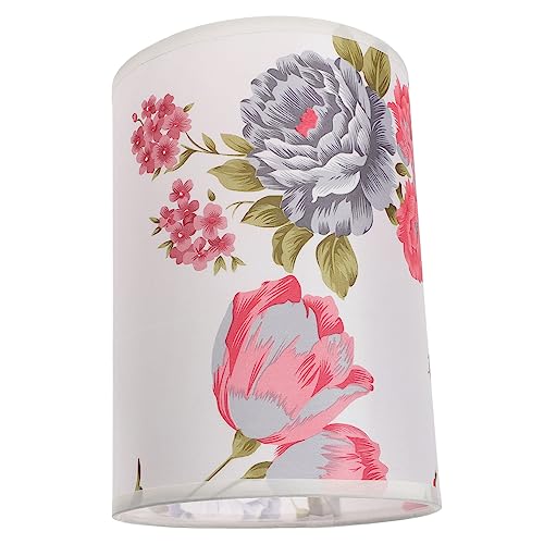 DOITOOL Blumenmuster Lampenschirm für Tischlampen Stoff Lampenschirm für Wohnzimmer Schlafzimmer Einfache Installation Blendfreies Licht von DOITOOL