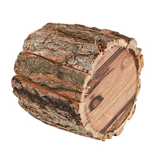 DOITOOL Holzfass Kleiner Holzeimer Baumwurzel-blumentopf Baumstumpfpflanzer Draussen Pflanzkübel Aus Holz Fasspflanzgefäße Für Freilandpflanzen Blumeneimerfass Massivholz Teelicht Hölzern von DOITOOL