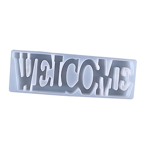 DOITOOL Brief Schablone schreibtischdeko schreibtisch dekoration Willkommens-Epoxidformen in 3D Gießform selber machen Du werkzeug diy untersetzer silikonform scheibenform silikonform Weiß von DOITOOL