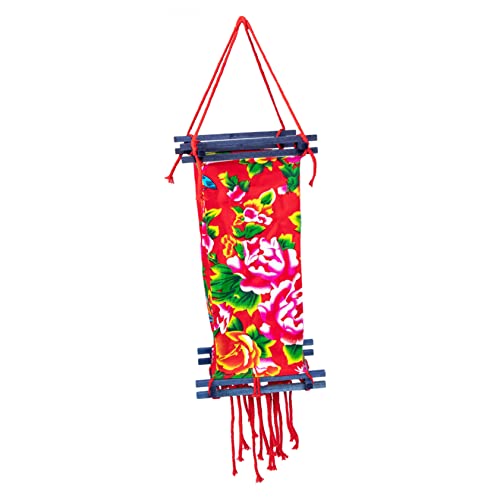 DOITOOL Chinesische Ethnische Stofflaterne Rechteckig Dekorative Laterne für und Außen Batik Design Langlebiges Material für Restaurant und Festtagsdekoration von DOITOOL