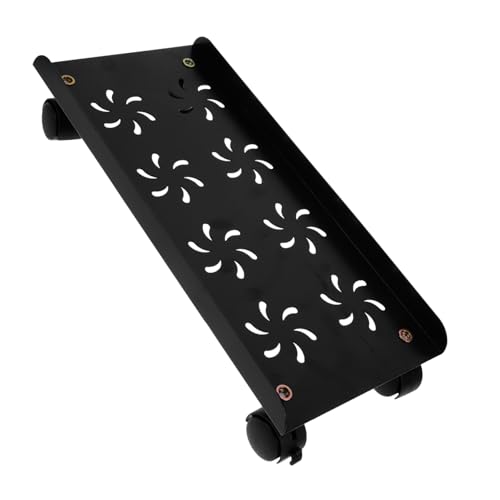 DOITOOL Computer-Host-Halterung CPU-ständer Computerständer Desktop-Tower-ständer Ergonomisch CPU Ständer Mit Rädern Computer-Host-Riser Beweglicher Computerturmständer Schwarz Metall von DOITOOL