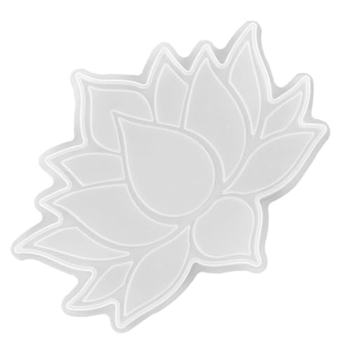DOITOOL DIY Crystal Epoxy Lotus Untersetzer Silikonform Runde Cup Pad Gießform Flexible Langlebige Silikonform für Handgemachte Dekorationen und Geschenkideen von DOITOOL
