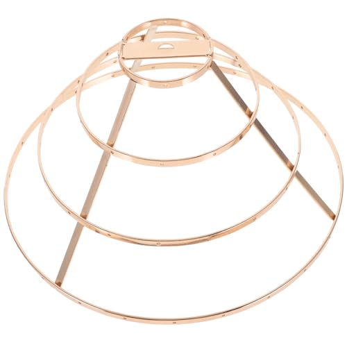 DOITOOL DIY Lampenschirmhalter aus Eisen Langlebiger Metallrahmen für Tischlampen Einfach zu Montierender Lampenschirm DIY ring Vielseitig für Schreibtisch Stehlampen Goldfarbener von DOITOOL