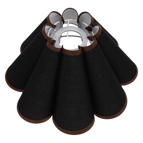 DOITOOL Dekorativer Blütenblatt Lampenschirm Schwarz Kreativer Petal Falten Lampenüberzug Stoff Lampenschirm für Pendelleuchte Stehlampe und Nachttischlampe Vielseitig Einsetzbar DOITOOL Dekorativer Blütenblatt Lampenschirm Schwarz Kreativer Petal Falten Lampenüberzug Stoff Lampenschirm für Pendelleuchte Stehlampe und Nachttischlampe Vielseitig Einsetzbar von DOITOOL