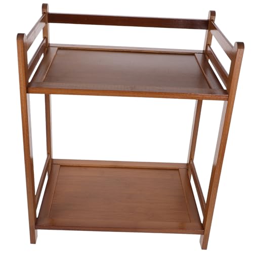 DOITOOL Desktop Aufbewahrungsregalhalter Desktop Kaffeespender Regalteiler Ständer Nachttisch Organizer Station Monitorregal Arbeitsplatte Bar Tamper Regale Organizer Holz von DOITOOL