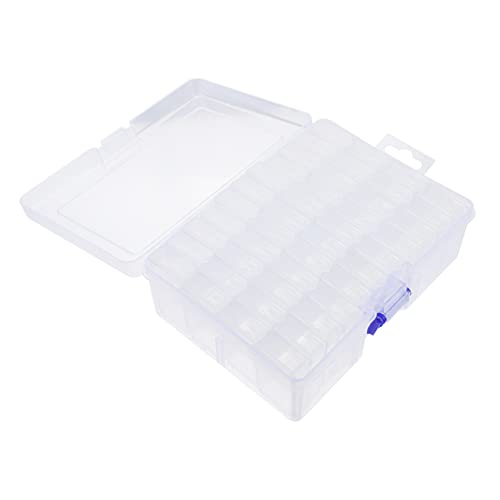 DOITOOL Diamant Malerei Aufbewahrungsbox mit Fächern und Aufklebern Transparente Kunststoffbox für Perlen Strass und DIY Handwerksbedarf Tragbar und für Kreative Projekte von DOITOOL