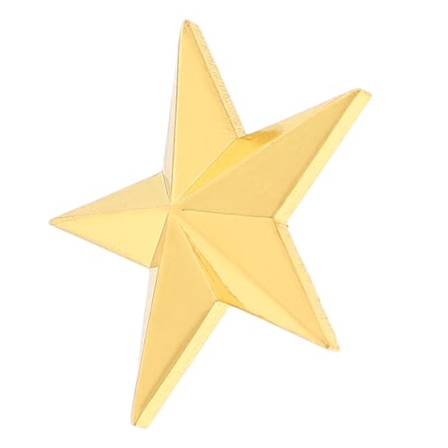 DOITOOL Dreidimensionaler Fünfzackiger Stern Aus Metall Mini-sternverzierungen Bauernhaus-sternverzierungen Kleiner Sternschmuck Mini-metallstern Zinklegierung Golden von DOITOOL