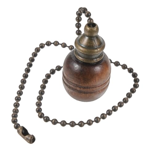 DOITOOL Dunkle Holz deckenventilator Zugkette Verlängerung mit Robustem Metallverschluss Dekorative Pendelkette für Deckenleuchte Langlebig und Flexibel Geeignet für Ventilator von DOITOOL