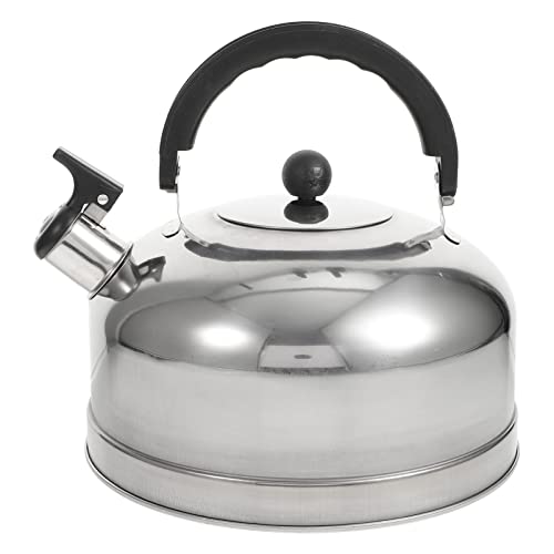 DOITOOL Edelstahl Flötenkessel Pfeifkessel Induktion Wasserkocher 4L Teekessel Wasserkessel Pfeifenkessel Teekanne Kochkessel für Alle Herdarten Küche Picknick Grill Camping Gasherde Induktionsherd von DOITOOL