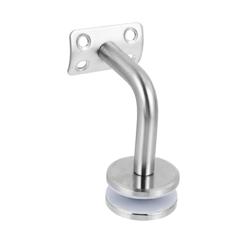 DOITOOL Edelstahl Handlaufhalterung Treppen Glasgeländer Feste Halterung für Glas Stabiler Glasclip für Treppengeländer und Handlauf Widerstandsfähiger Befestigungswinkel für Innen von DOITOOL