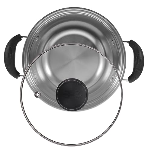 DOITOOL Edelstahl Lager Topf Suppe Topf Sauce Pan mit Glas Deckel Heißer Topf Kochgeschirr für Home Küche Milch Heizung Flüssigkeit Portionen Nudel 16Cm Silber von DOITOOL