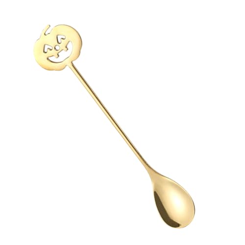 DOITOOL Edelstahl Rührlöffel Kaffeerührer Dessertlöffel mit Kürbiskopf Edelstahl von DOITOOL