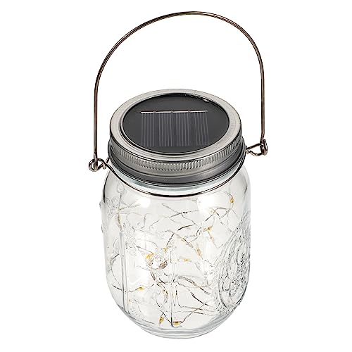 DOITOOL Einmachglas-Lichterkette Hängelampe Außengartenbeleuchtung Solar-Außenlichterkette Außenlaterne Dekorative Außen-Solarlichter Einmachglas-Solarlicht Hoflicht-Led von DOITOOL