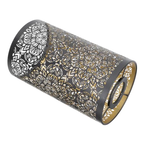 DOITOOL Eisen-lampenschirm Hohl Geschnitzt Elegantes Design Tisch Nachttischlampe Dekorativer Lampenschirm für Wohnzimmer Schlafzimmer Bar von DOITOOL
