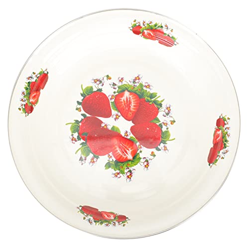 DOITOOL Emailleschale Campingplatte Teigknetschüssel Serviergeschirr Aus Emaille Retro-emaille-schüssel Emaillierte Platten Aus Metall Getrockneter Freilthalter Baby Obst Snack-Platte DOITOOL Emailleschale Campingplatte Teigknetschüssel Serviergeschirr Aus Emaille Retro-emaille-schüssel Emaillierte Platten Aus Metall Getrockneter Freilthalter Baby Obst Snack-Platte von DOITOOL