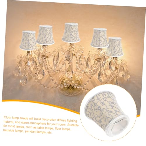 DOITOOL Europäischer Stoff lampenschirm Vintage Kronleuchter Wandlampenabdeckung Langlebiger Hochwertiger Stoff Passend für Tisch Wandlampen Dekorative Beleuchtung für Wohnzimmer und von DOITOOL