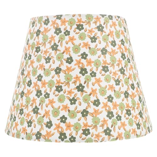 DOITOOL Floral Lampenschirm für Nachttischlampe Dekorativer Stofflampenschirm mit Zartem Blumenmuster für Schlafzimmer Wohnzimmer und Büro Lichtdiffusion für Angenehme Raumatmosphäre von DOITOOL