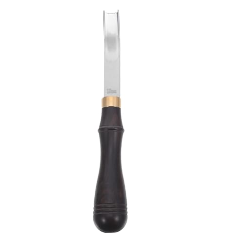 DOITOOL Französisches Abschrägungswerkzeug: 10 mm breite Klinge mit Ebenholzgriff für DIY-Lederbearbeitung – scharfes Messer zum Kürzen und Fasen von Lederkanten von DOITOOL