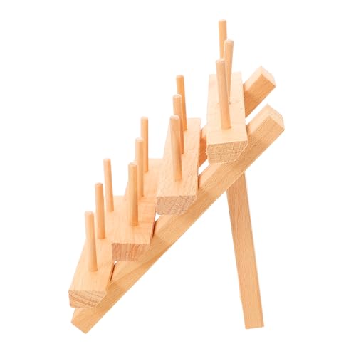 DOITOOL Garnrollenhalter Holz Spulen Fadenorganizer Faltbarer Nähgarn Organizer Für Desktop Platzsparend Quilten Höhe von DOITOOL